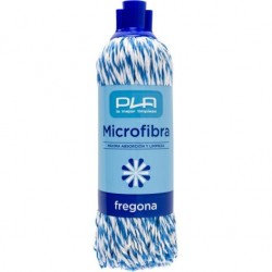 FREGONA TRENZADA MICROFIBRA AZUL/BLANCA