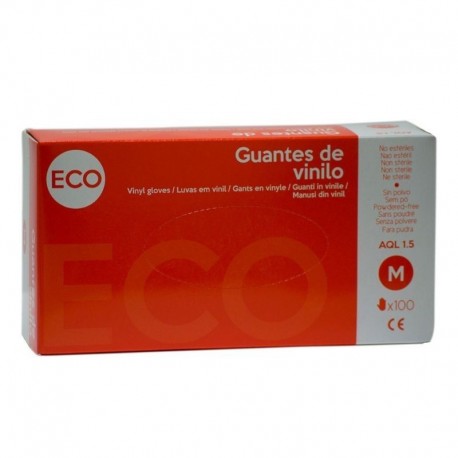 GUANTE VINILO S/P ECO T/G PACK 100 PARES